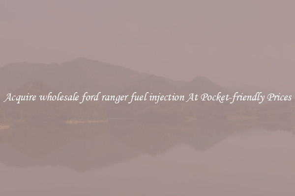 Acquire wholesale ford ranger fuel injection At Pocket-friendly Prices