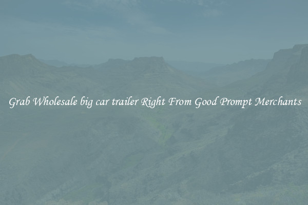 Grab Wholesale big car trailer Right From Good Prompt Merchants