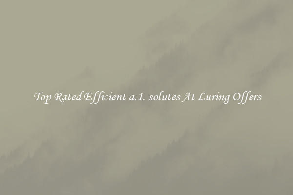 Top Rated Efficient a.1. solutes At Luring Offers