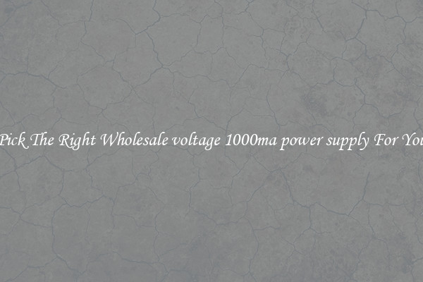 Pick The Right Wholesale voltage 1000ma power supply For You