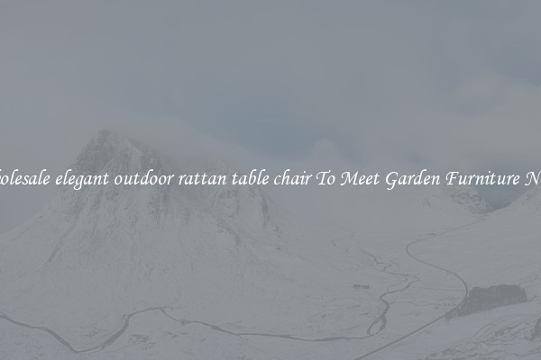 Wholesale elegant outdoor rattan table chair To Meet Garden Furniture Needs
