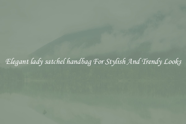 Elegant lady satchel handbag For Stylish And Trendy Looks