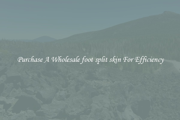 Purchase A Wholesale foot split skin For Efficiency