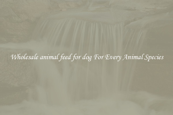 Wholesale animal feed for dog For Every Animal Species